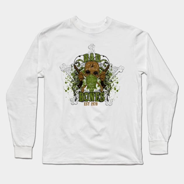 Bad Bones Long Sleeve T-Shirt by viSionDesign